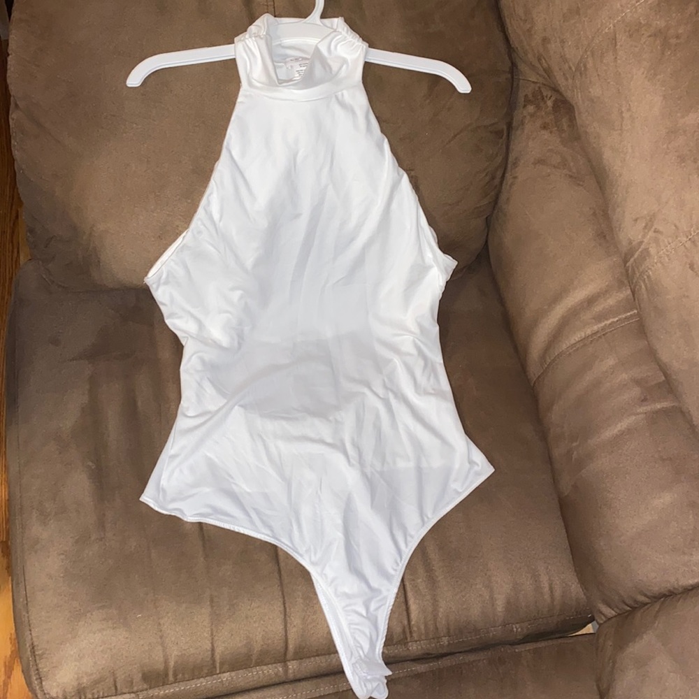 White Bodysuit with open back